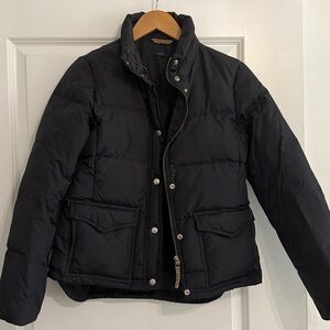 J. Crew Black Down Coat Size M